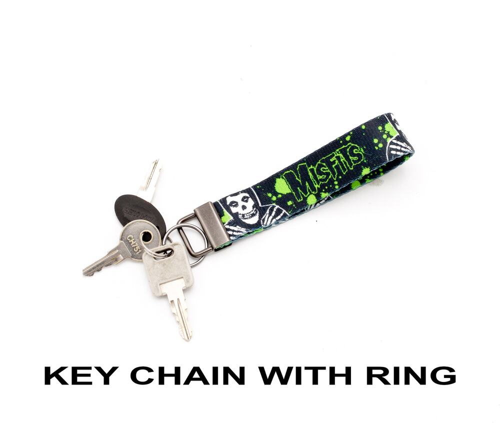 Misfits Splatter Green Official heavy duty Keychain punk